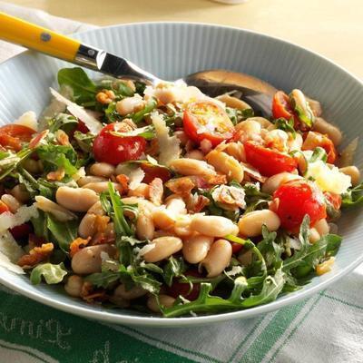 salade de roquette aux haricots blancs