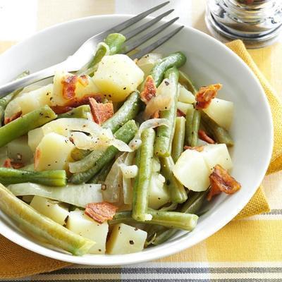 mijoté haricots verts et bacon