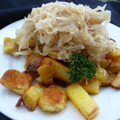 Knoephla, pommes de terre et choucroute