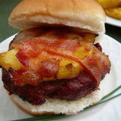 hamburgers au bacon et à l'ananas