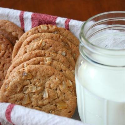 biscuits au beurre d'arachide à l'avoine et au gingembre