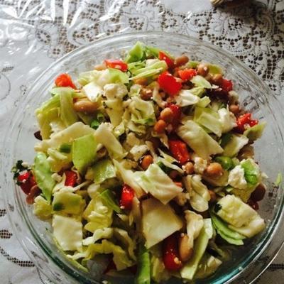 salade de haricots rouges avec feta et poivrons