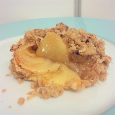 tarte crumble à l'érable pomme