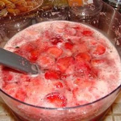fraise champagne punch