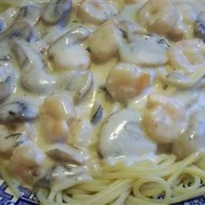 crevettes alfredo pâtes