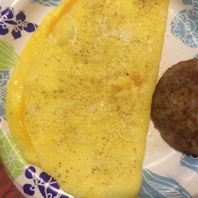 omelette lisse et au fromage