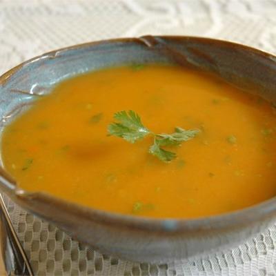 soupe de carottes au chili et à la coriandre