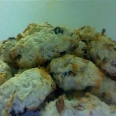 biscuits aux raisins secs de noix de coco