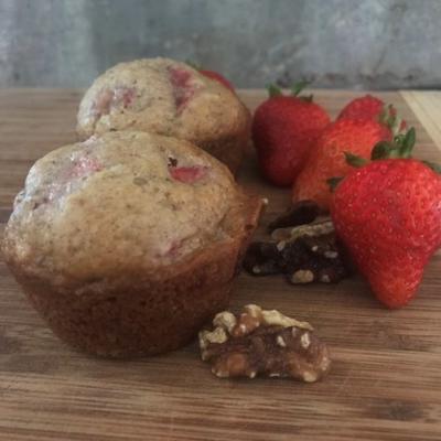 muffins aux fraises et aux noix