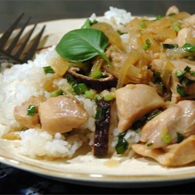 poulet thaï avec sauté au basilic