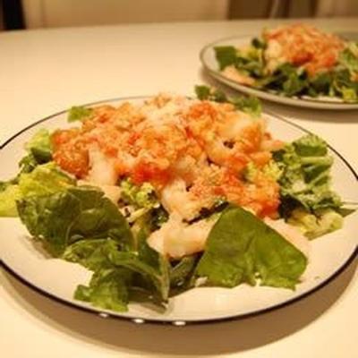 crevettes aux herbes avec sauce à la bière