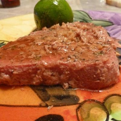 steaks de thon poché