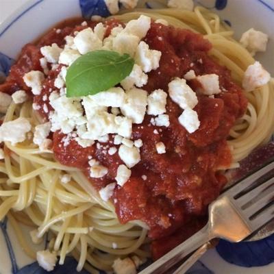 spaghettini tomate basilic
