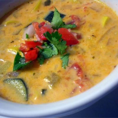 soupe au fromage de courgette mexicaine