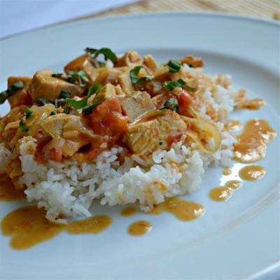 poulet au curry et noix de coco