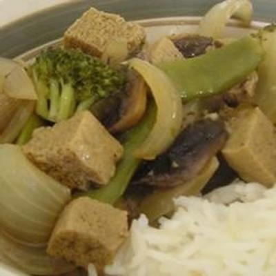 tofu-veggie sauté et sauce