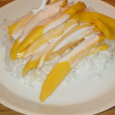 riz sucré et mangue