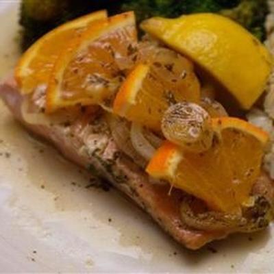 saumon rôti à l'orange