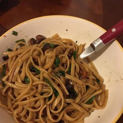 linguini aux noix de cajou et échalotes