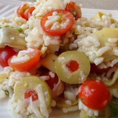 salade de riz aux artichauts aux tomates de tracy