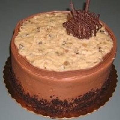 gâteau au chocolat non laitier avec glaçage au chocolat allemand