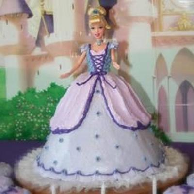 gâteau de poupée barbie