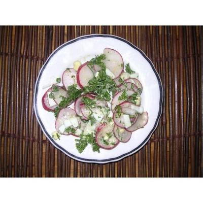 salade de radis au persil et aux oeufs hachés
