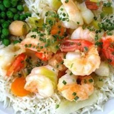 gambas et pétoncles au beurre de gingembre