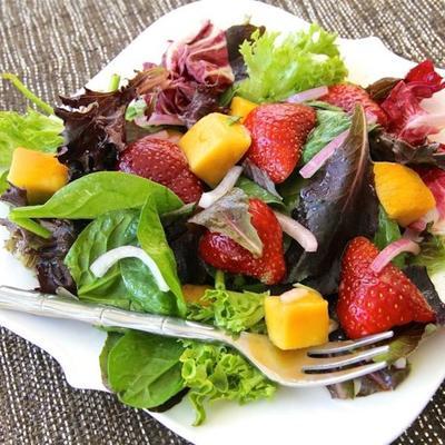 salade mesclun fraise-mangue