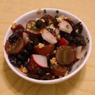 salade balsamique aux raisins et noix