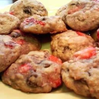 biscuits à la fraise et à l'avoine frais