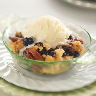 gâteau croustillant aux myrtilles