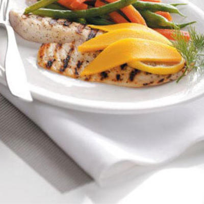 tilapia grillé à la mangue