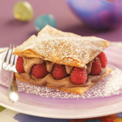 Napoléons framboises au chocolat