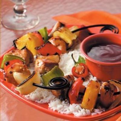 brochettes de poulet tropical