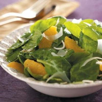 salade d'épinards à la vinaigrette d'orange