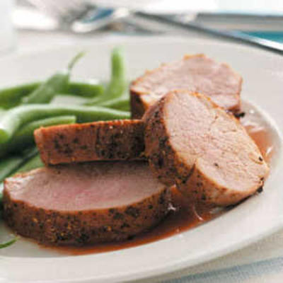 filet de porc glacé aux cerises