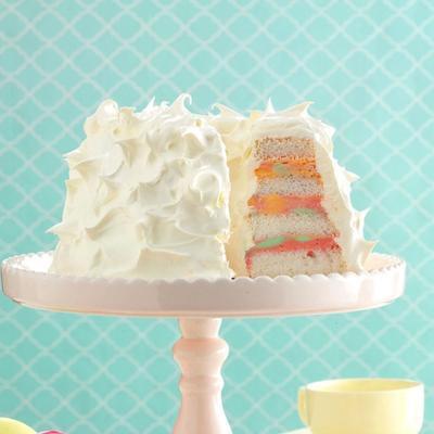 gâteau aux fruits et à la crème