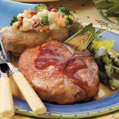 côtelettes de porc sucrées et acidulées