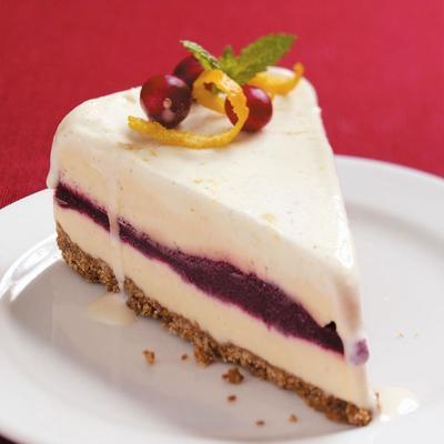 gâteau à la crème de canneberge et à l'orange