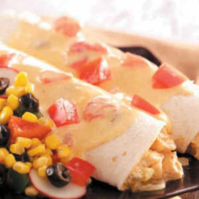 enchiladas crémeuses au poulet et au fromage