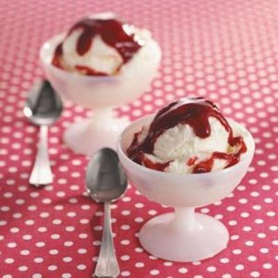dessert sauce framboise
