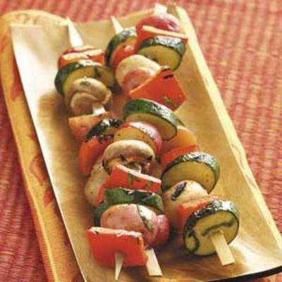 délicieuses brochettes de légumes