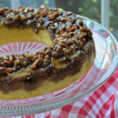 gâteau à l'amaretto à la pêche