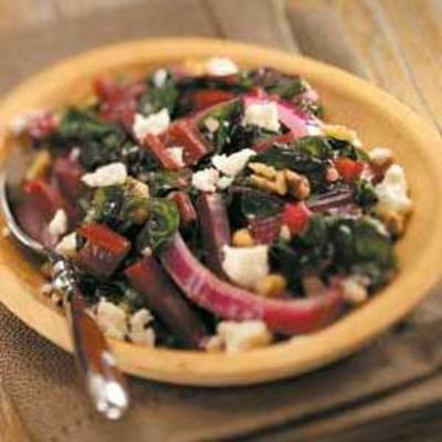 bette à carde aux betteraves et feta