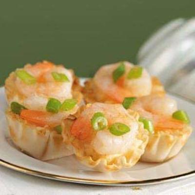 mini crevettes et coquillages