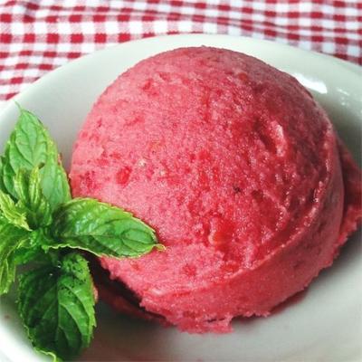 sorbet à la framboise ou granité