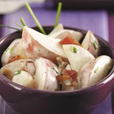 salade de bacon et pommes de terre à la ciboulette