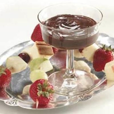 brochettes de fruits avec trempette chocolat orange