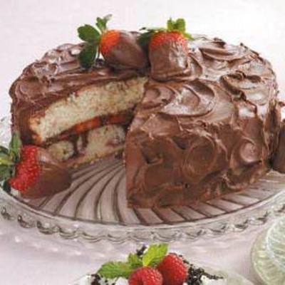 gâteau aux fraises au chocolat